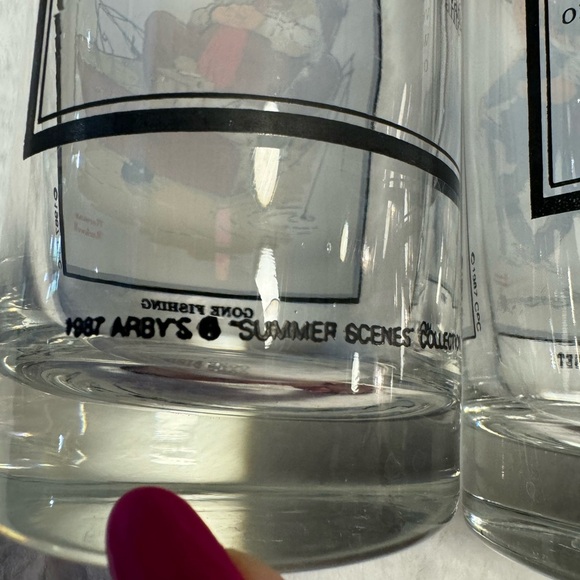 1987 VTG Saturday Evening Post Arby's Summer Scenes Collection Drinking Glasses - Picture 10 of 12